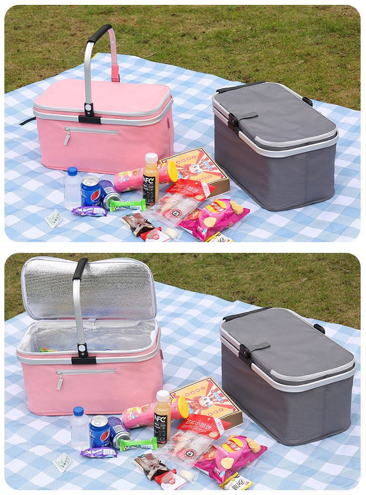 Amazon Foldable Picnic Basket Cooler Bag 11