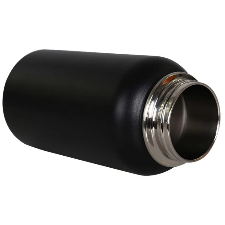 Black Insulated Vacuum Bottle